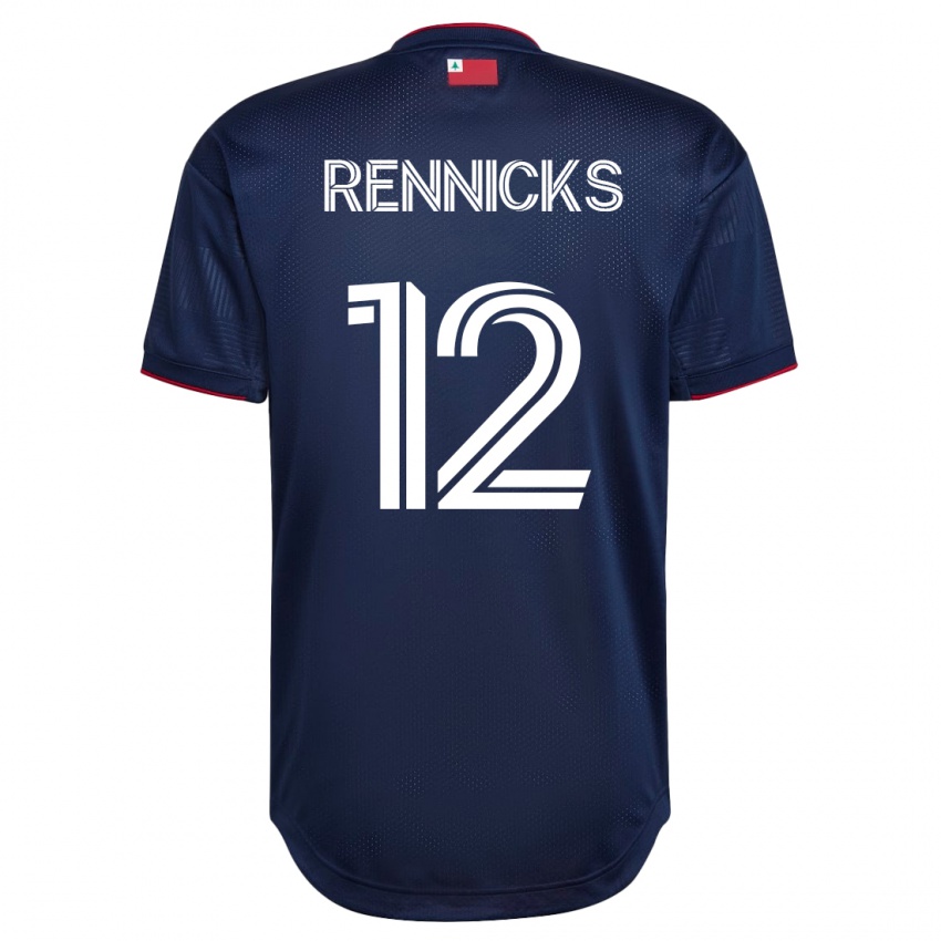 Dámské Justin Rennicks #12 Námořnictvo Domů Hráčské Dresy 2023/24 Dres