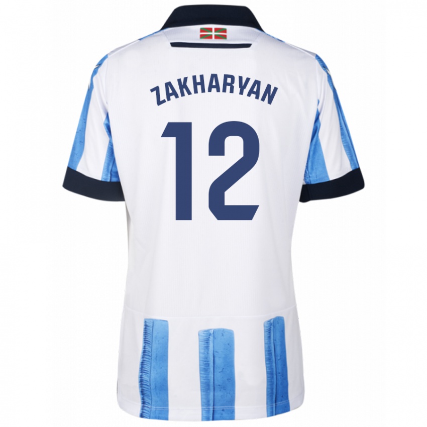 Dámské Arsen Zakharyan #12 Modrá Bílá Domů Hráčské Dresy 2023/24 Dres