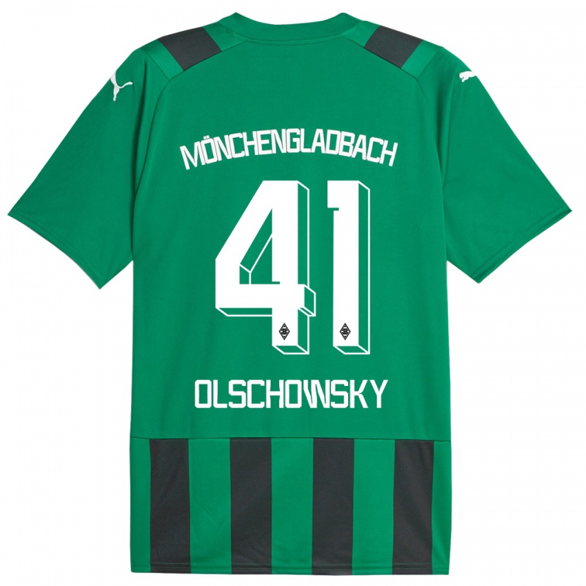 Dámské Jan Olschowsky #41 Černá Zelená Daleko Hráčské Dresy 2023/24 Dres