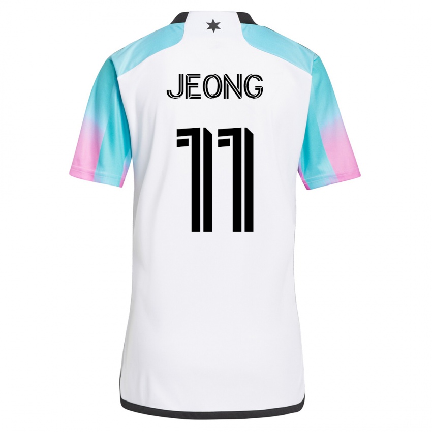 Dámské Sang-Bin Jeong #11 Bílý Daleko Hráčské Dresy 2023/24 Dres