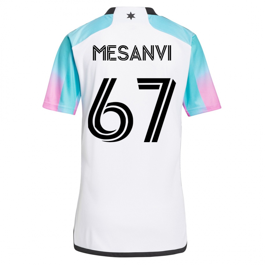 Dámské Loïc Mesanvi #67 Bílý Daleko Hráčské Dresy 2023/24 Dres