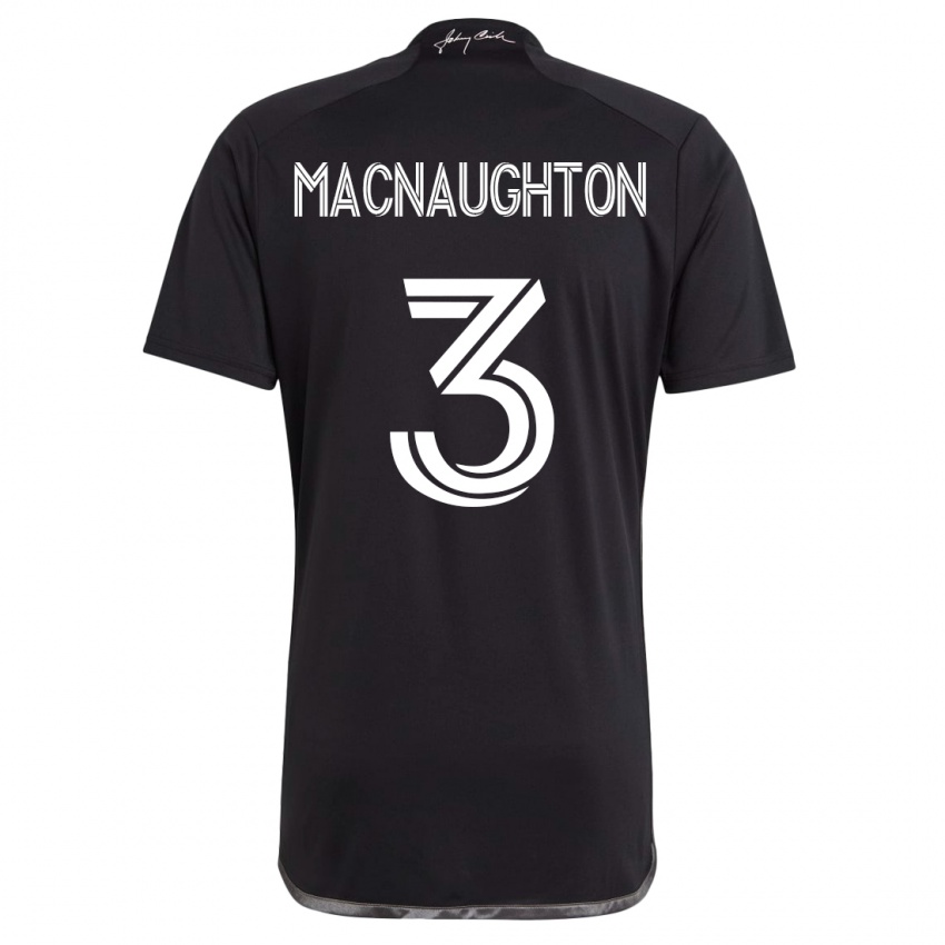 Dámské Lukas Macnaughton #3 Černá Daleko Hráčské Dresy 2023/24 Dres