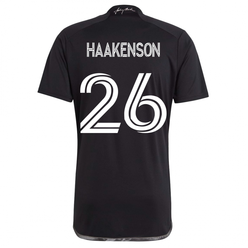 Dámské Luke Haakenson #26 Černá Daleko Hráčské Dresy 2023/24 Dres