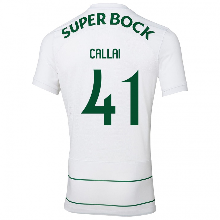 Dámské Diego Callai #41 Bílý Daleko Hráčské Dresy 2023/24 Dres