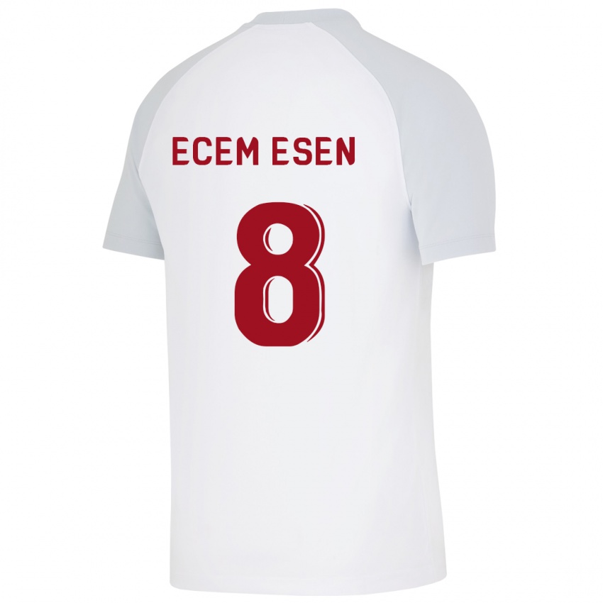 Dámské Emine Ecem Esen #8 Bílý Daleko Hráčské Dresy 2023/24 Dres