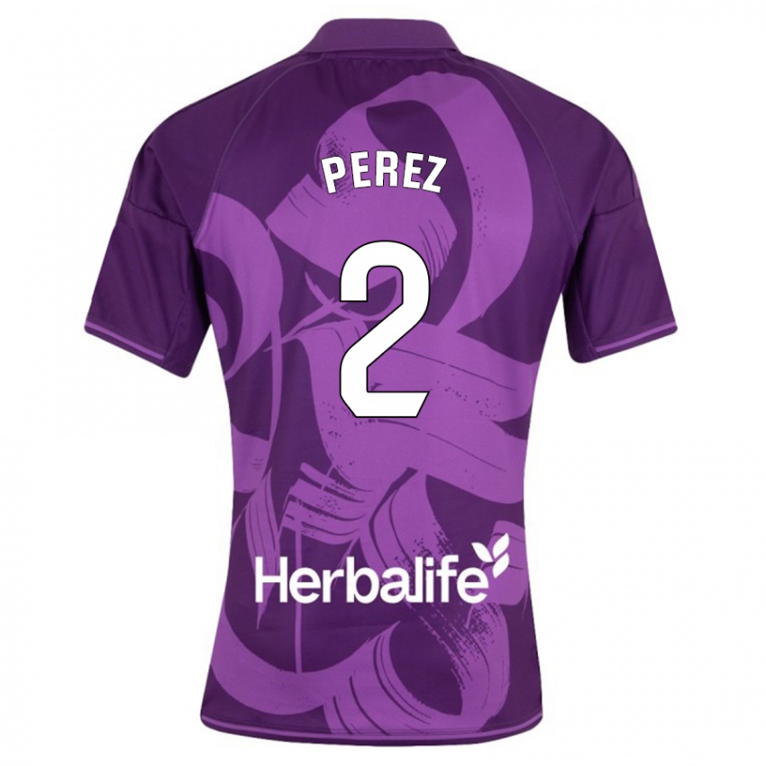 Dámské Iker Pérez #2 Fialový Daleko Hráčské Dresy 2023/24 Dres