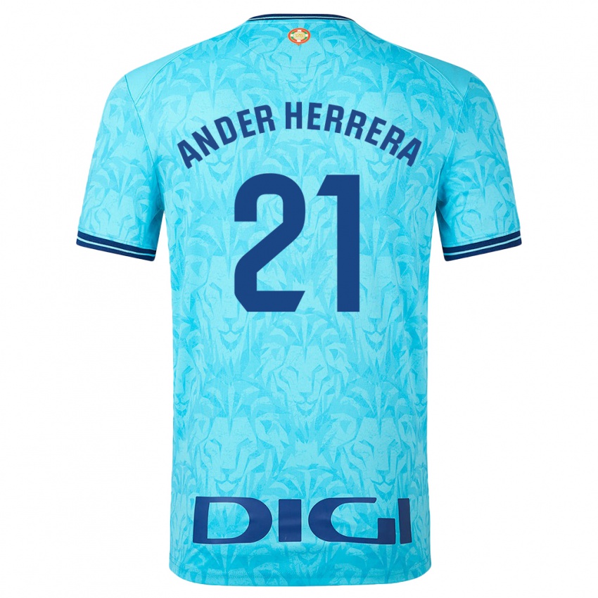 Dámské Ander Herrera #21 Modrá Obloha Daleko Hráčské Dresy 2023/24 Dres