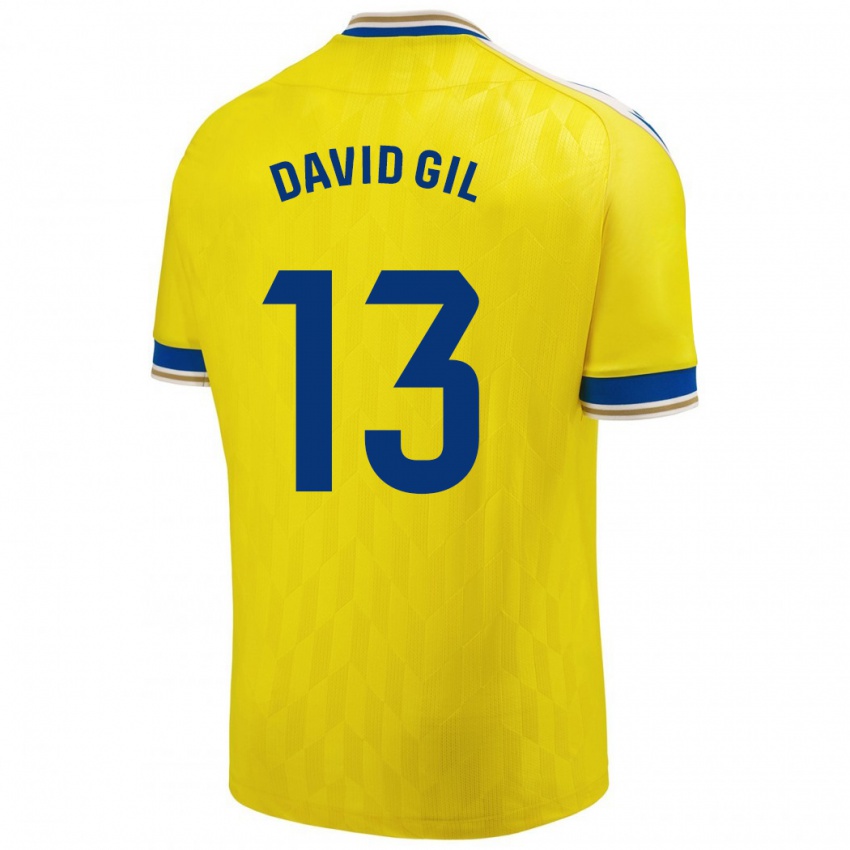 Dětské David Gil #13 Žlutá Domů Hráčské Dresy 2023/24 Dres