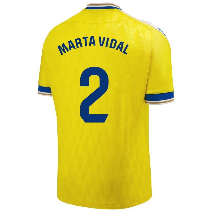 Dětské Marta Vidal Vela #2 Žlutá Domů Hráčské Dresy 2023/24 Dres