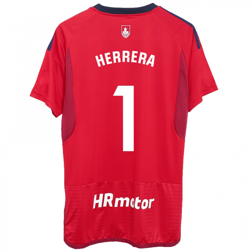 Dětské Sergio Herrera #1 Červené Domů Hráčské Dresy 2023/24 Dres