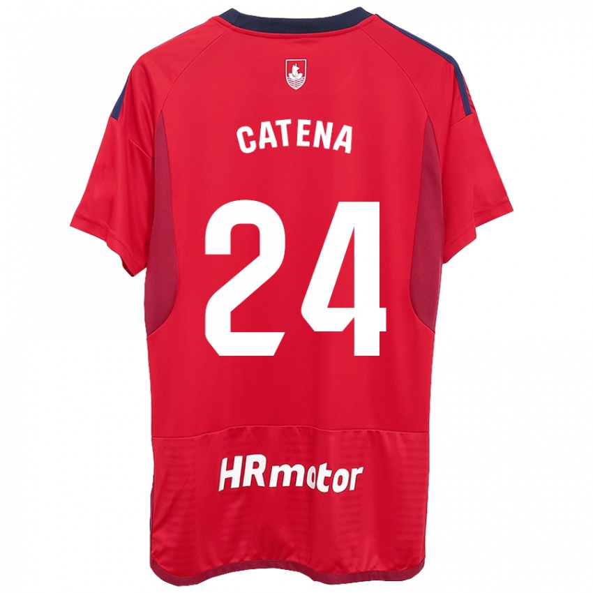 Dětské Alejandro Catena #24 Červené Domů Hráčské Dresy 2023/24 Dres