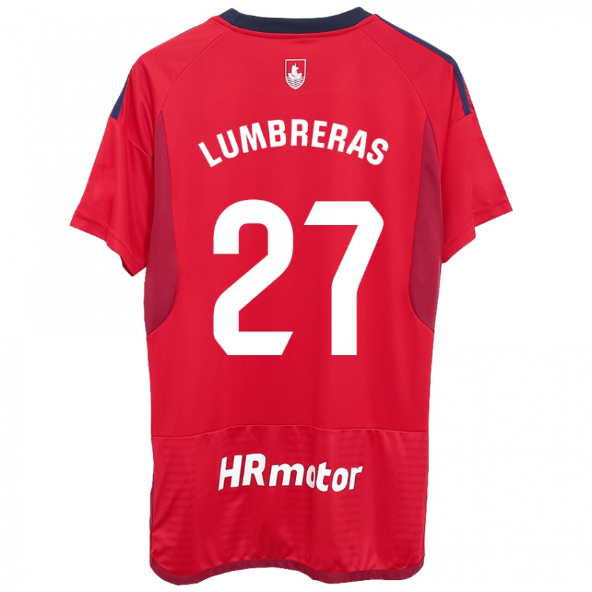 Dětské Carlos Lumbreras #27 Červené Domů Hráčské Dresy 2023/24 Dres