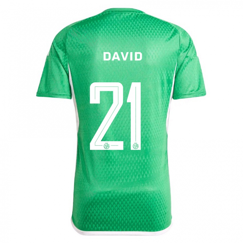 Dětské Dean David #21 Bílá Modrá Domů Hráčské Dresy 2023/24 Dres