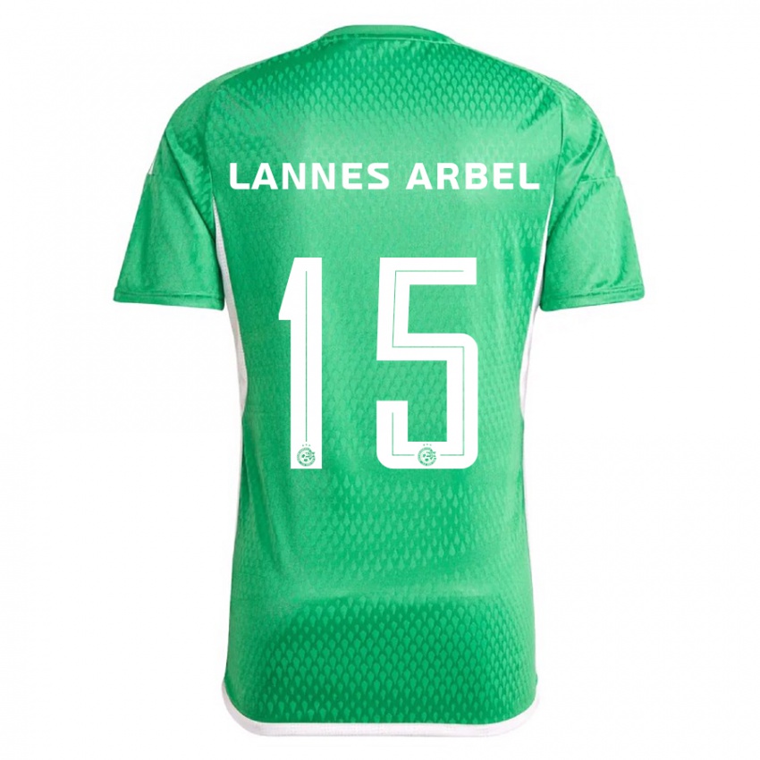 Dětské Tomer Lannes Arbel #15 Bílá Modrá Domů Hráčské Dresy 2023/24 Dres