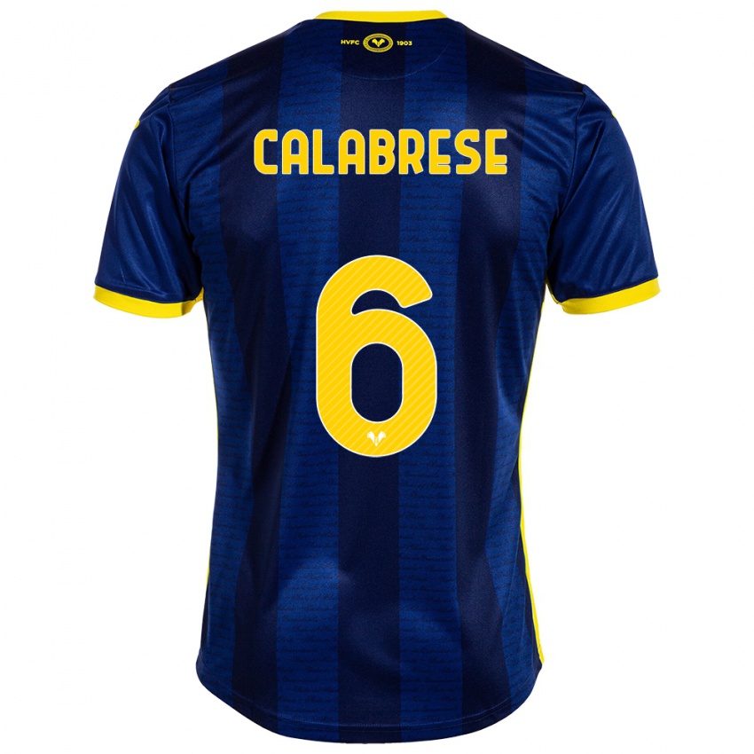 Dětské Nicolò Calabrese #6 Námořnictvo Domů Hráčské Dresy 2023/24 Dres