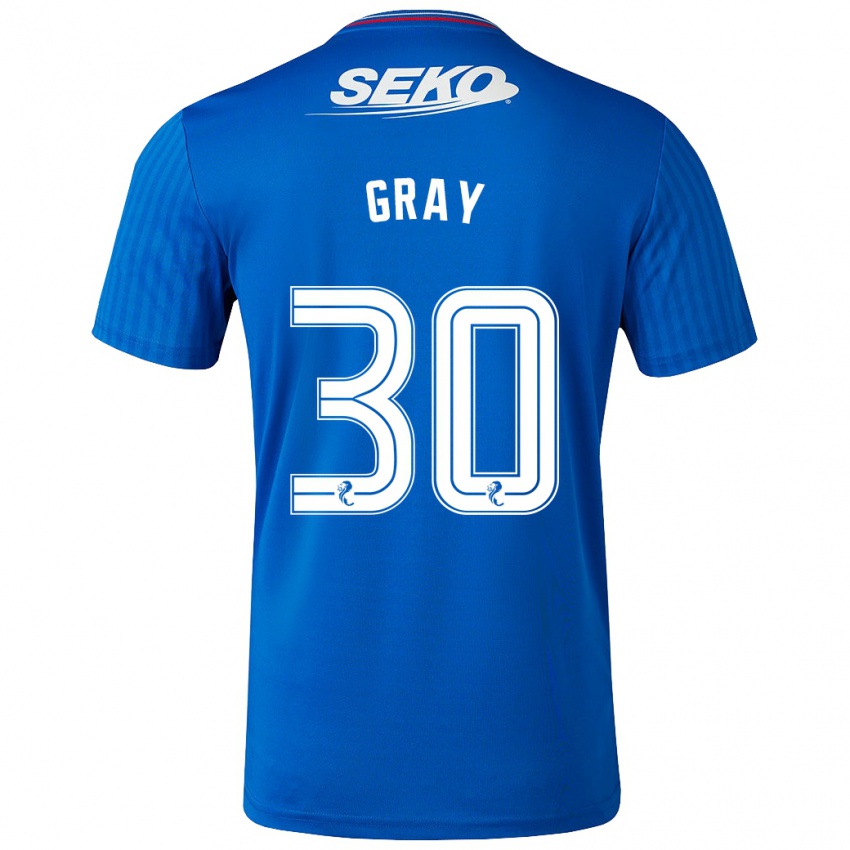 Dětské Georgia Gray #30 Modrý Domů Hráčské Dresy 2023/24 Dres