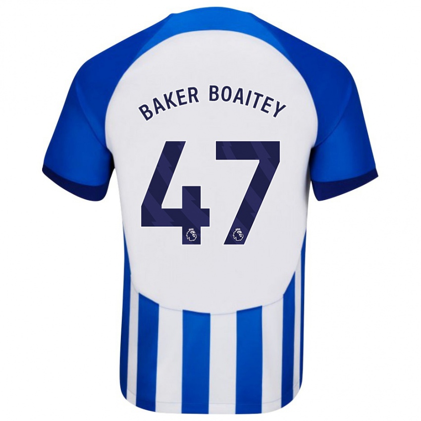 Dětské Benicio Baker-Boaitey #47 Modrý Domů Hráčské Dresy 2023/24 Dres