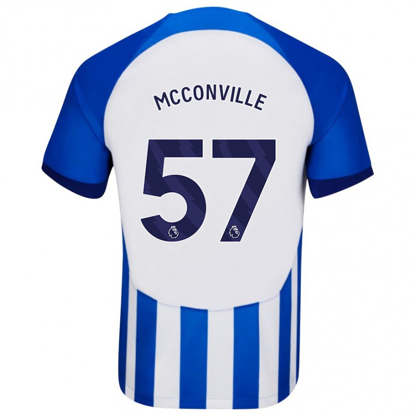 Dětské Ruairi Mcconville #57 Modrý Domů Hráčské Dresy 2023/24 Dres