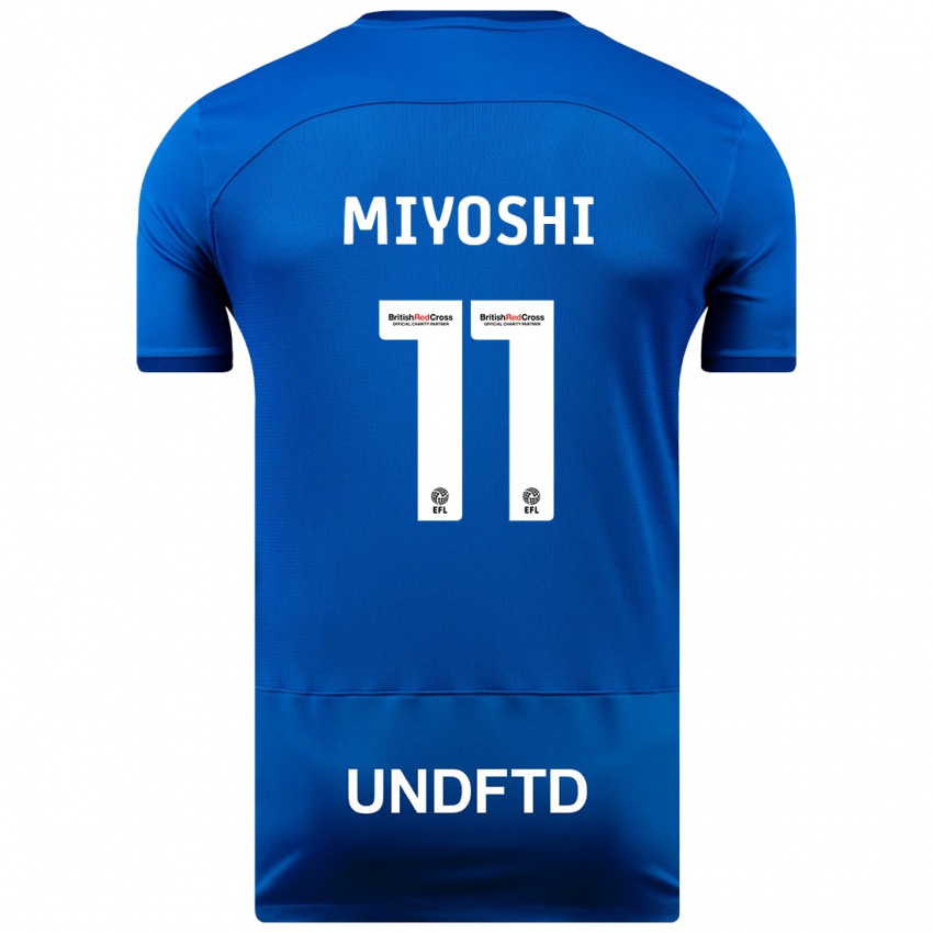 Dětské Koji Miyoshi #11 Modrý Domů Hráčské Dresy 2023/24 Dres