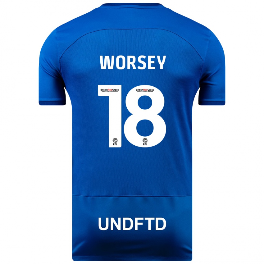 Dětské Louanne Worsey #18 Modrý Domů Hráčské Dresy 2023/24 Dres