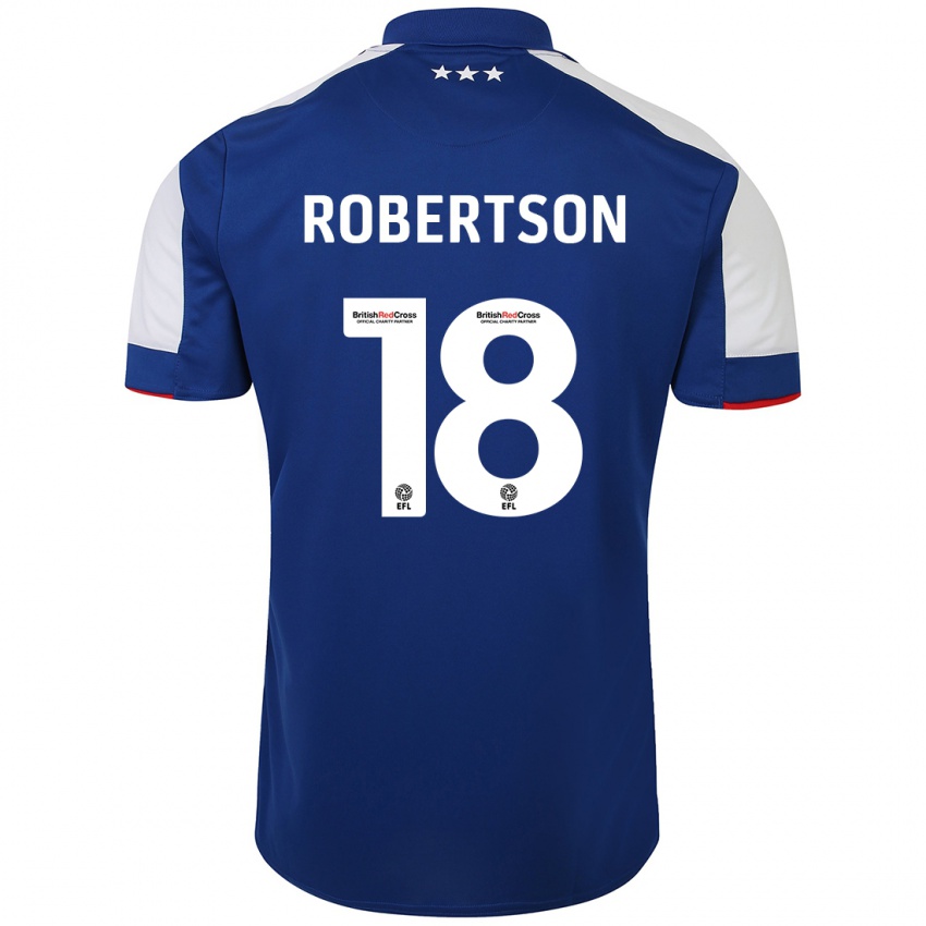 Dětské Kyra Robertson #18 Modrý Domů Hráčské Dresy 2023/24 Dres