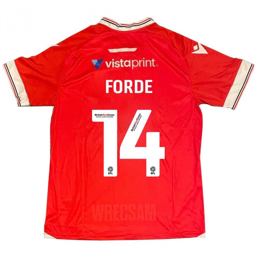 Dětské Anthony Forde #14 Červené Domů Hráčské Dresy 2023/24 Dres