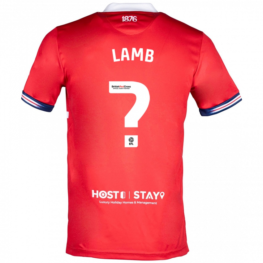 Dětské Oliver Lamb #0 Červené Domů Hráčské Dresy 2023/24 Dres