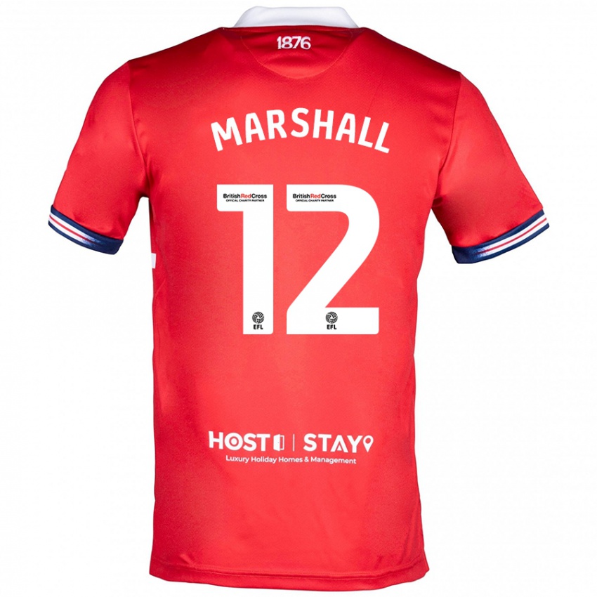 Dětské Eve Marshall #12 Červené Domů Hráčské Dresy 2023/24 Dres