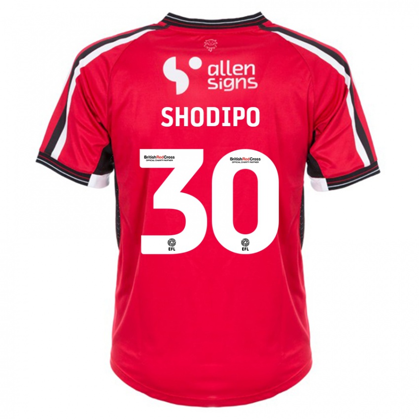 Dětské Olamide Shodipo #30 Červené Domů Hráčské Dresy 2023/24 Dres