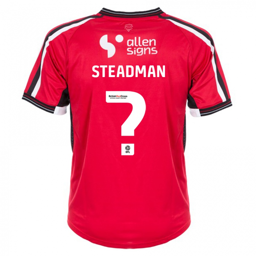 Dětské Jodie Steadman #0 Červené Domů Hráčské Dresy 2023/24 Dres