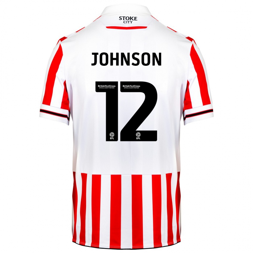 Dětské Daniel Johnson #12 Červená Bílá Domů Hráčské Dresy 2023/24 Dres