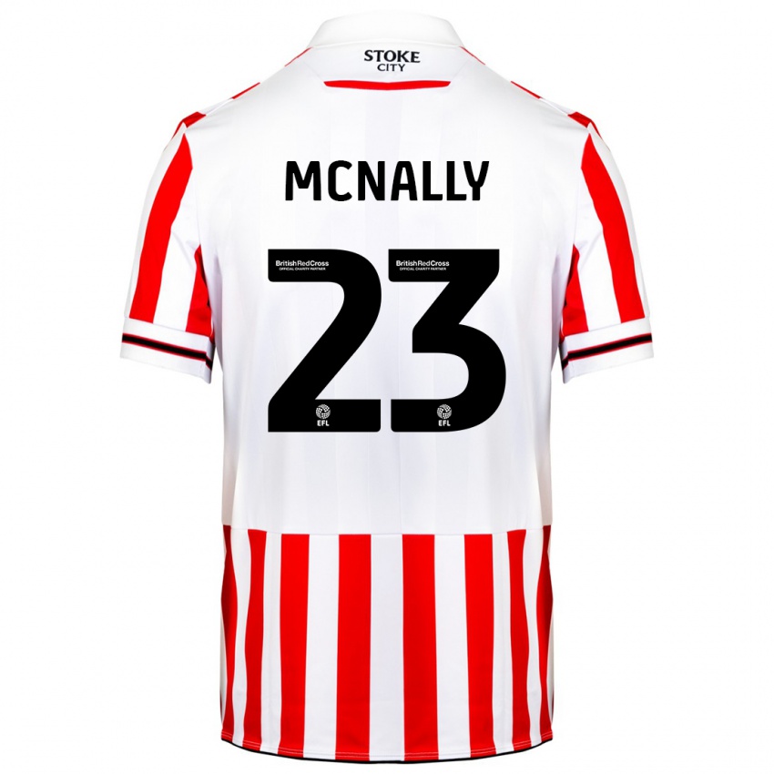 Dětské Luke Mcnally #23 Červená Bílá Domů Hráčské Dresy 2023/24 Dres