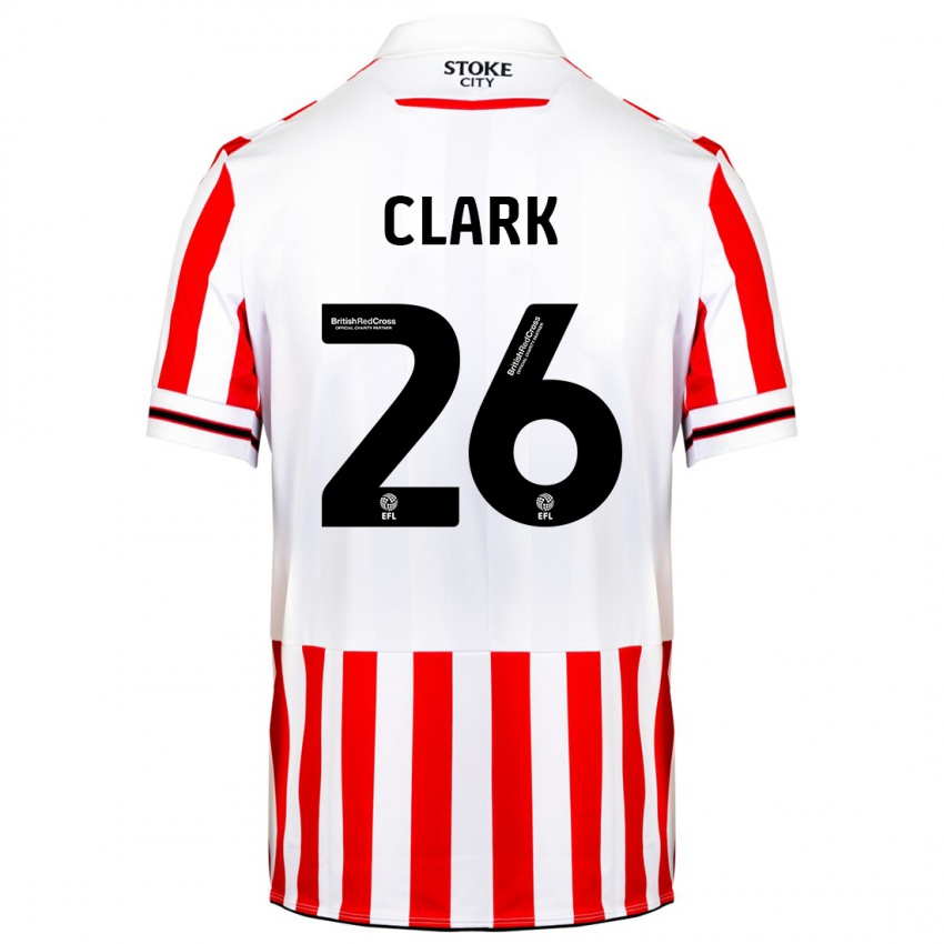 Dětské Ciaran Clark #26 Červená Bílá Domů Hráčské Dresy 2023/24 Dres