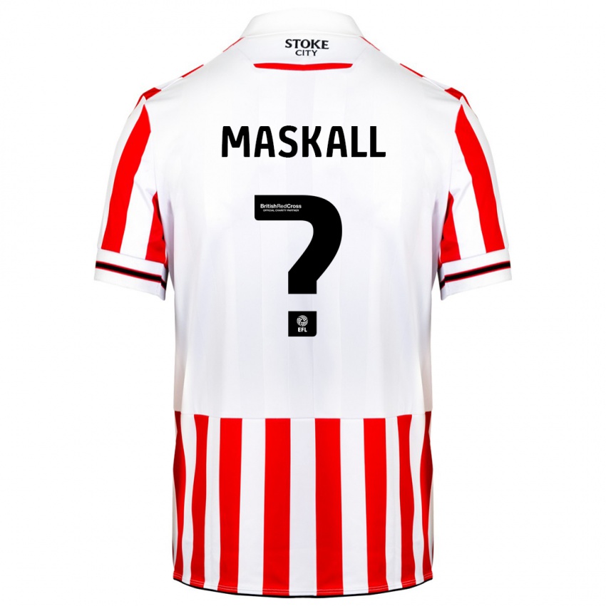 Dětské Josh Maskall #0 Červená Bílá Domů Hráčské Dresy 2023/24 Dres