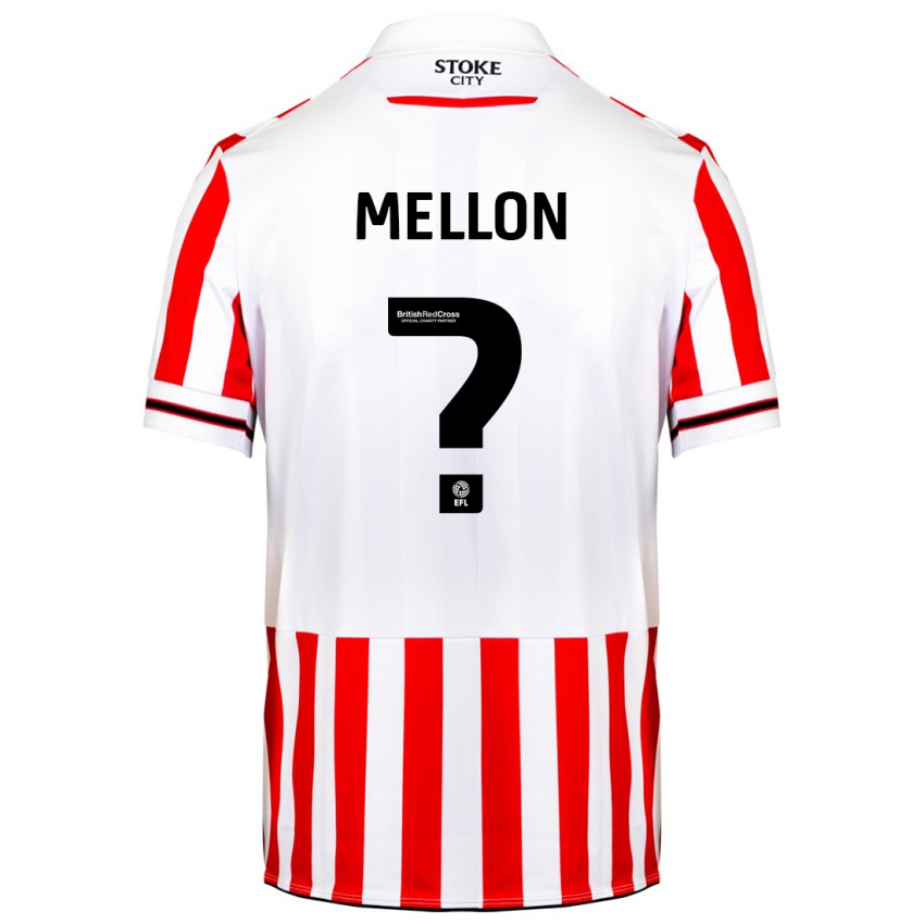 Dětské Luke Mellon #0 Červená Bílá Domů Hráčské Dresy 2023/24 Dres