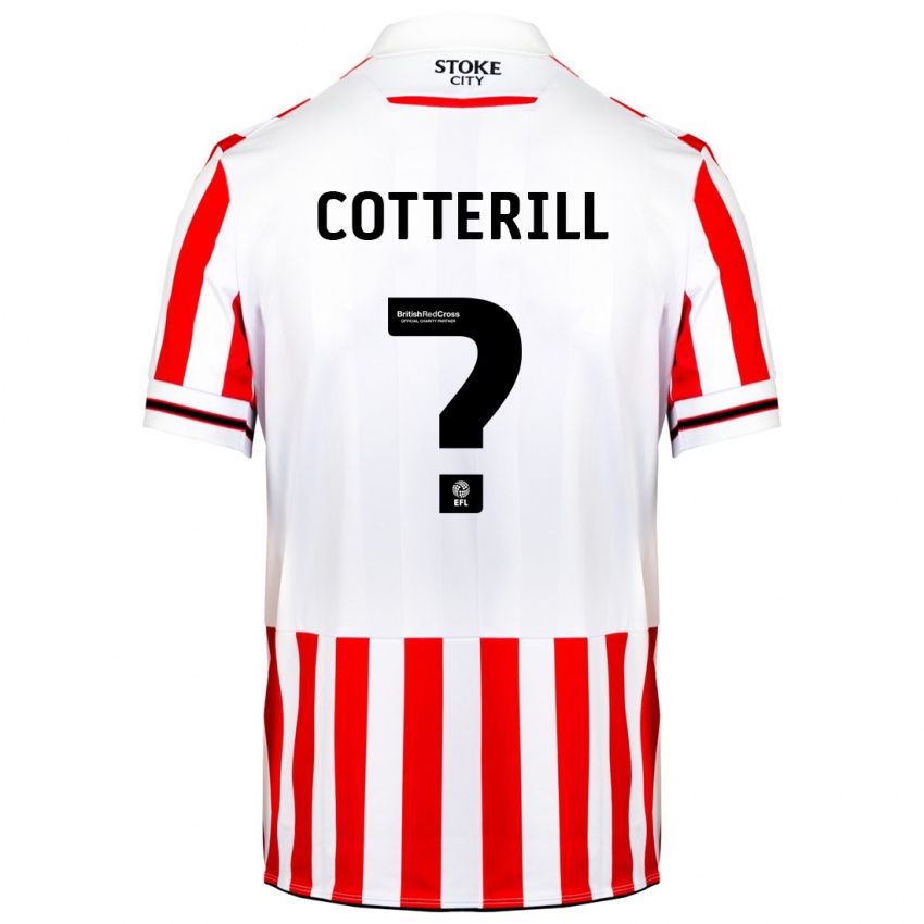 Dětské Alex Cotterill #0 Červená Bílá Domů Hráčské Dresy 2023/24 Dres