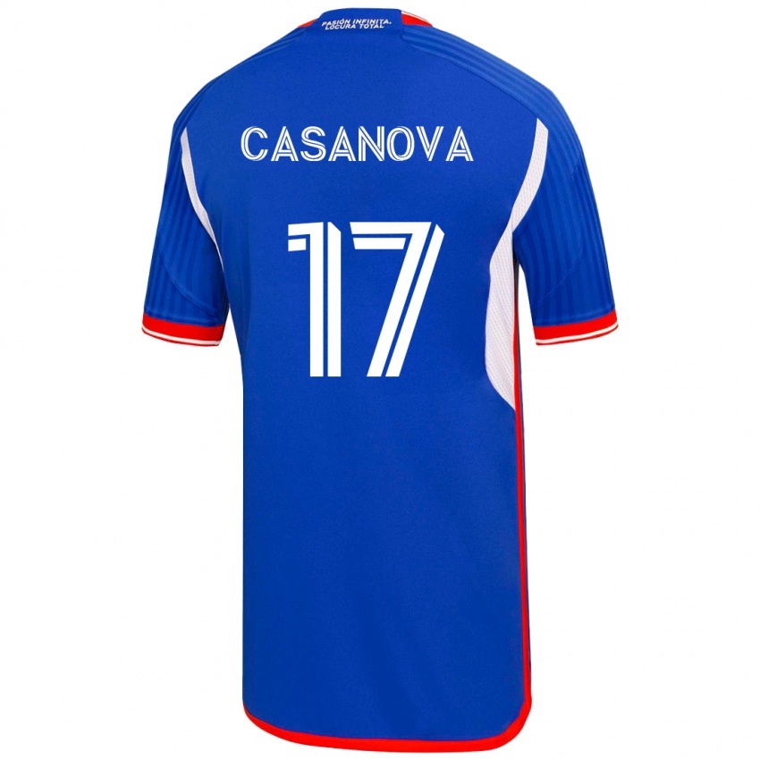 Dětské Luis Casanova #17 Modrý Domů Hráčské Dresy 2023/24 Dres