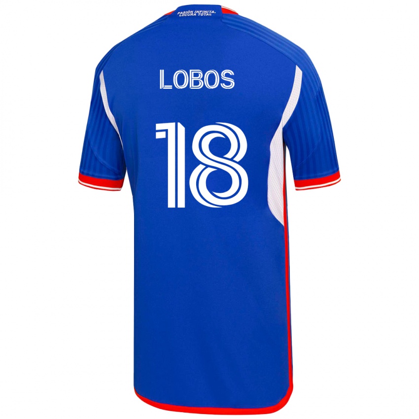 Dětské Franco Lobos #18 Modrý Domů Hráčské Dresy 2023/24 Dres