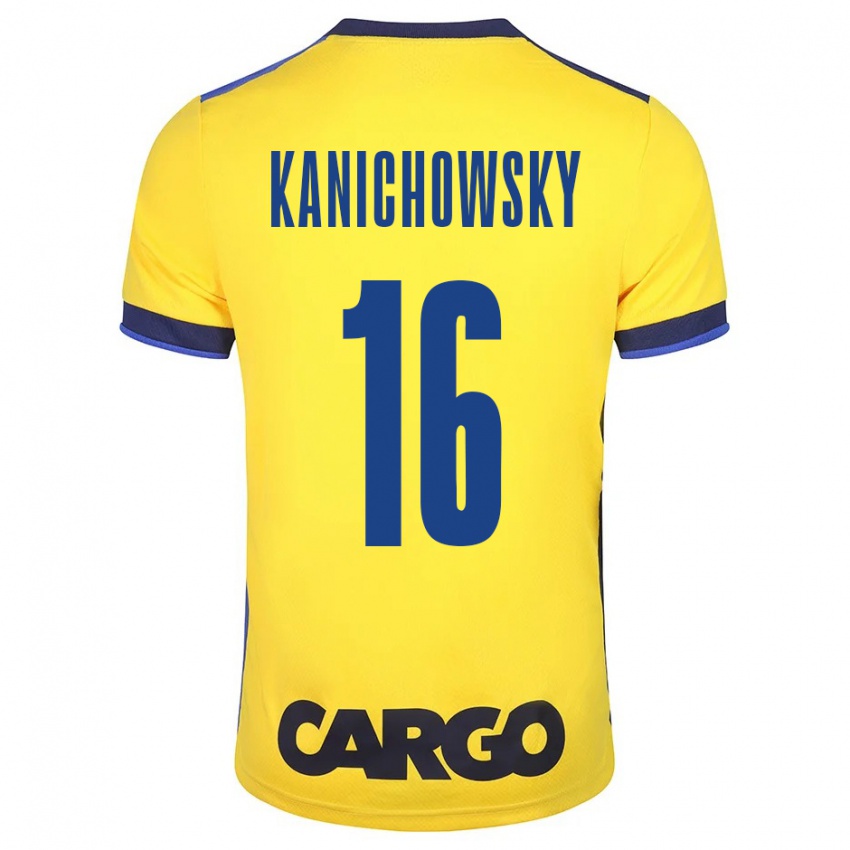 Dětské Gabi Kanichowsky #16 Žlutá Domů Hráčské Dresy 2023/24 Dres