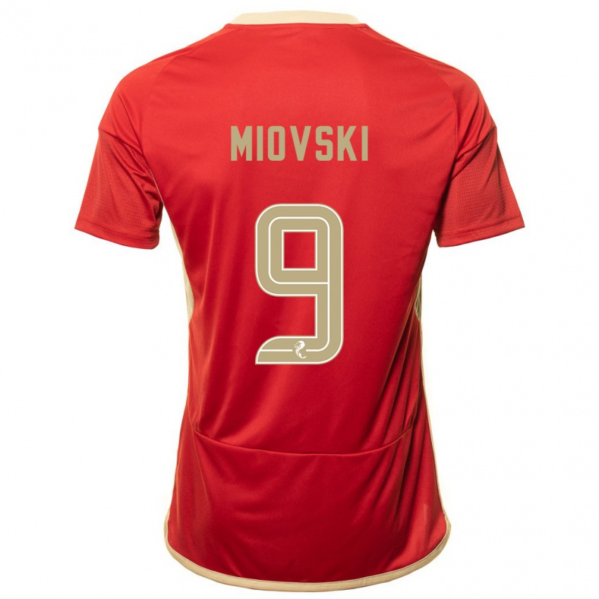 Dětské Bojan Miovski #9 Červené Domů Hráčské Dresy 2023/24 Dres