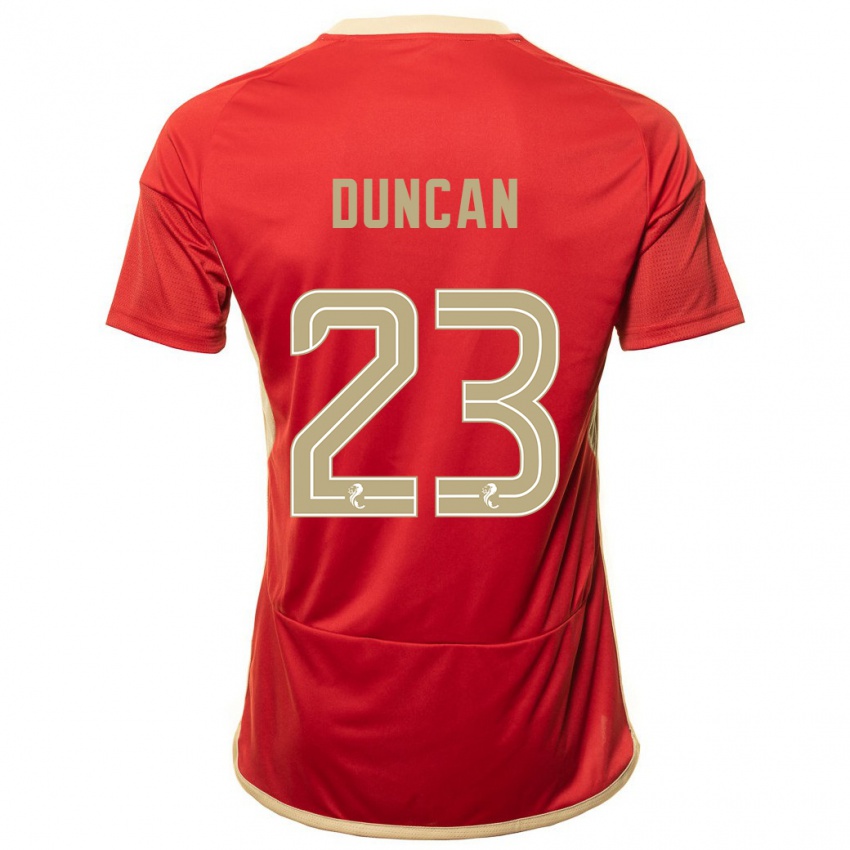 Dětské Ryan Duncan #23 Červené Domů Hráčské Dresy 2023/24 Dres