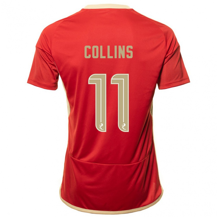 Dětské Bailley Collins #11 Červené Domů Hráčské Dresy 2023/24 Dres