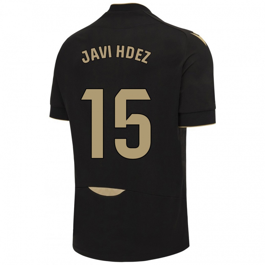 Dětské Javi Hernández #15 Černá Daleko Hráčské Dresy 2023/24 Dres