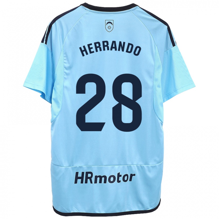 Dětské Jorge Herrando #28 Modrý Daleko Hráčské Dresy 2023/24 Dres