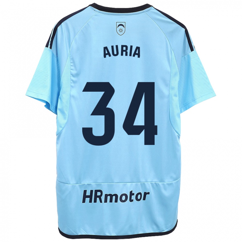 Dětské Miguel Auria #34 Modrý Daleko Hráčské Dresy 2023/24 Dres