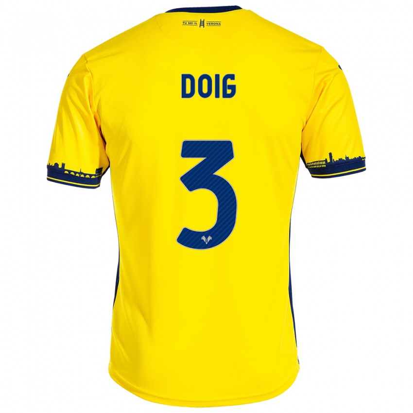 Dětské Josh Doig #3 Žlutá Daleko Hráčské Dresy 2023/24 Dres