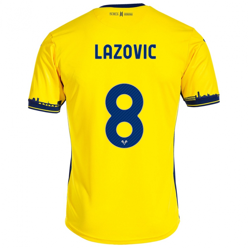 Dětské Darko Lazović #8 Žlutá Daleko Hráčské Dresy 2023/24 Dres