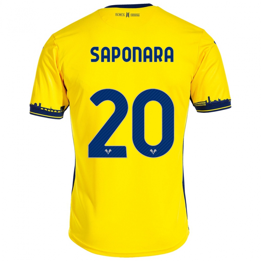 Dětské Riccardo Saponara #20 Žlutá Daleko Hráčské Dresy 2023/24 Dres