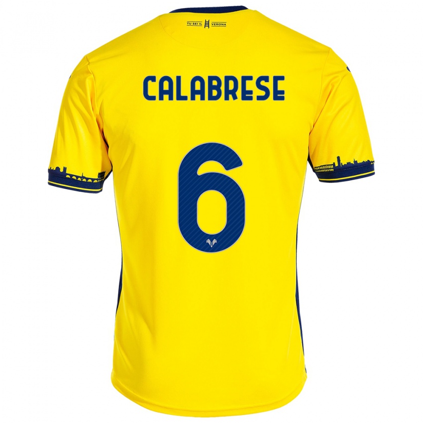 Dětské Nicolò Calabrese #6 Žlutá Daleko Hráčské Dresy 2023/24 Dres