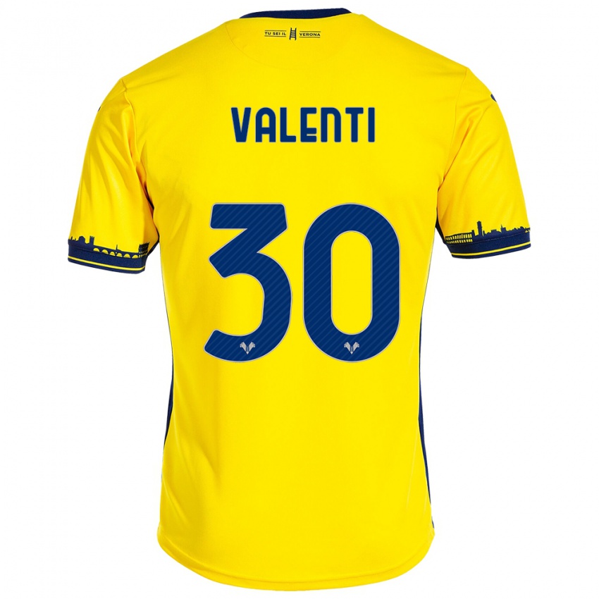 Dětské Francesco Valenti #30 Žlutá Daleko Hráčské Dresy 2023/24 Dres